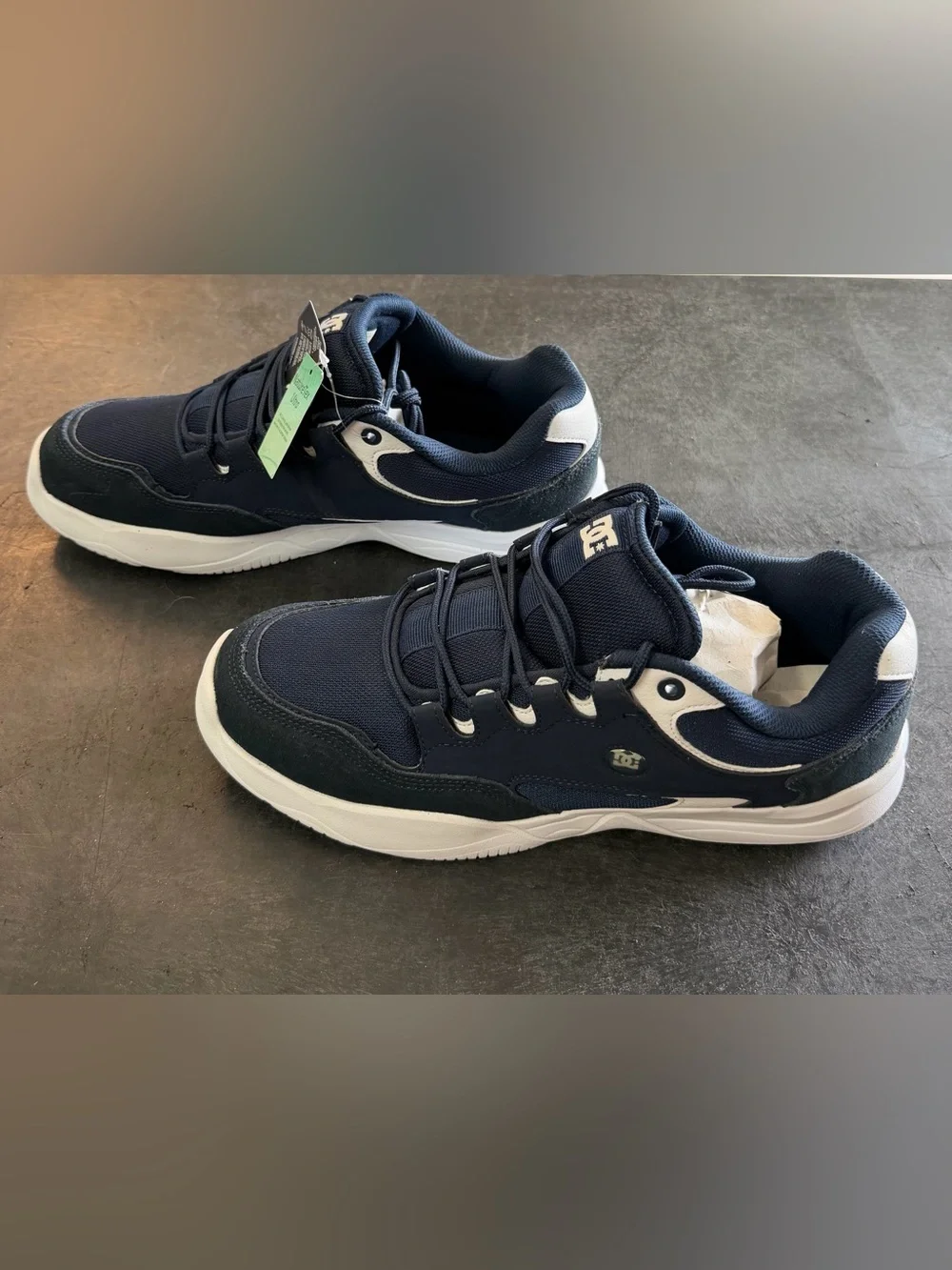 NEW DC Decel ADYS100608 Blue Canvas Lace Up Puffy Skate Sneakers Shoes SZ 12 NWT